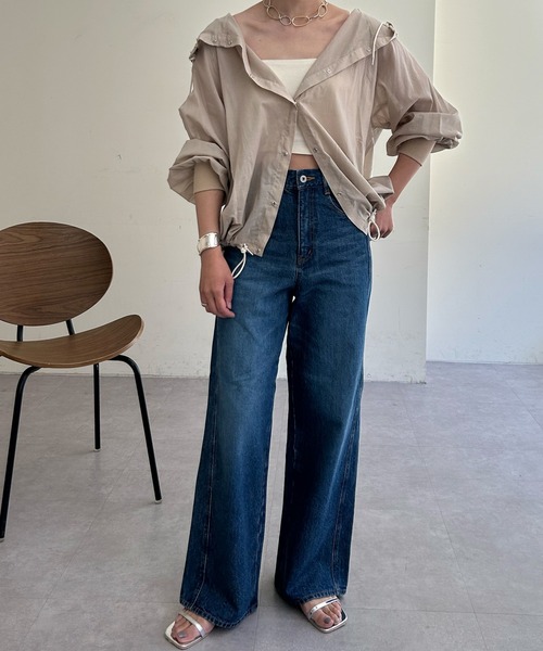 SHENERY(シーナリー)の「バギーデニムパンツ(デニムパンツ・レディース・ブルー・36/38)」の4枚目の写真