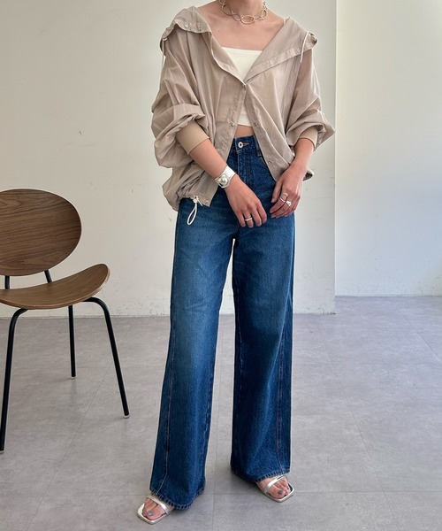SHENERY(シーナリー)の「バギーデニムパンツ(デニムパンツ・レディース・ブルー・36/38)」の5枚目の写真