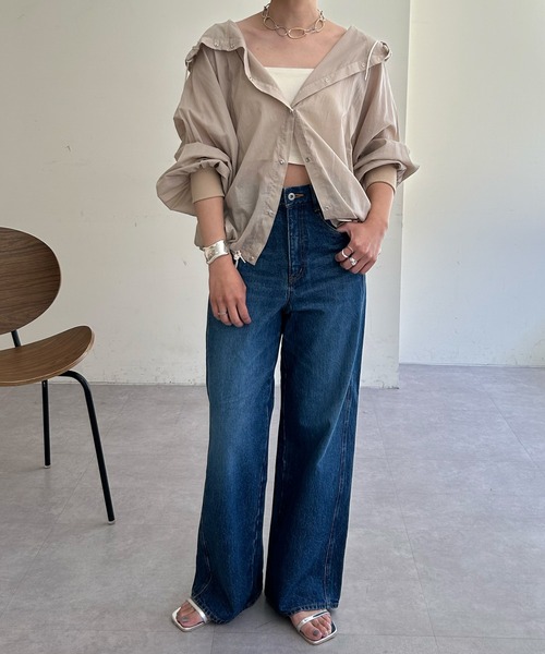 SHENERY(シーナリー)の「バギーデニムパンツ(デニムパンツ・レディース・ブルー・36/38)」の2枚目の写真