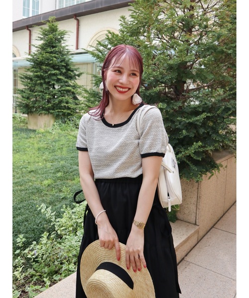 JUMELLE（ジュメロ）の「twee T（Tシャツ/カットソー・レディース・ピンク/アイボリー・FREE）」の5枚目の写真