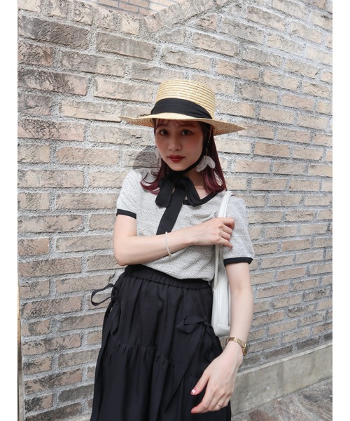 JUMELLE（ジュメロ）の「twee T（Tシャツ/カットソー・レディース・ピンク/アイボリー・FREE）」の9枚目の写真