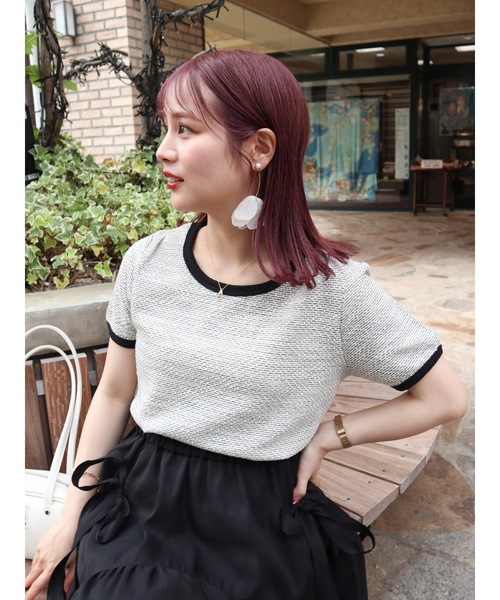 JUMELLE（ジュメロ）の「twee T（Tシャツ/カットソー・レディース・ピンク/アイボリー・FREE）」の10枚目の写真