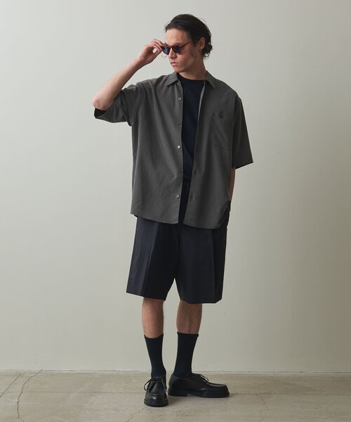 ＜Steven Alan＞ドレープ レギュラーカラー ショートスリーブ シャツ Steven Alan＞ ドレープ レギュラーカラー ショートスリーブ