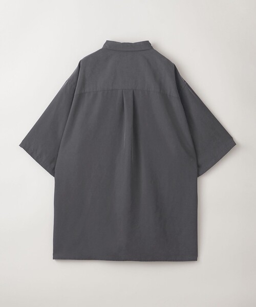 スティーブンアラン　ショートスリーブチェックシャツ　ブラック Steven Alan＞ オーガニックコットン ボーダー ショートスリーブ