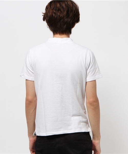 SEVENDAYS=SUNDAY（セブンデイズサンデイ）の「ストレッチ裏毛　ハイネック半袖プルオーバー（Tシャツ/カットソー・メンズ・カーキ/オフホワイト/杢グレー・SMALL/LARGE/MEDIUM）」の6枚目の写真