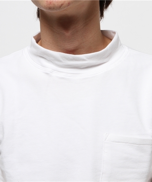 SEVENDAYS=SUNDAY（セブンデイズサンデイ）の「ストレッチ裏毛　ハイネック半袖プルオーバー（Tシャツ/カットソー・メンズ・カーキ/オフホワイト/杢グレー・SMALL/LARGE/MEDIUM）」の7枚目の写真