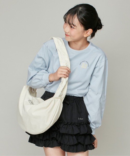 JENNI（ジェニィ）の「2wayドロストショルダーバッグ（ショルダーバッグ・キッズ・アイボリー/ブラック/グレー・F）」の2枚目の写真