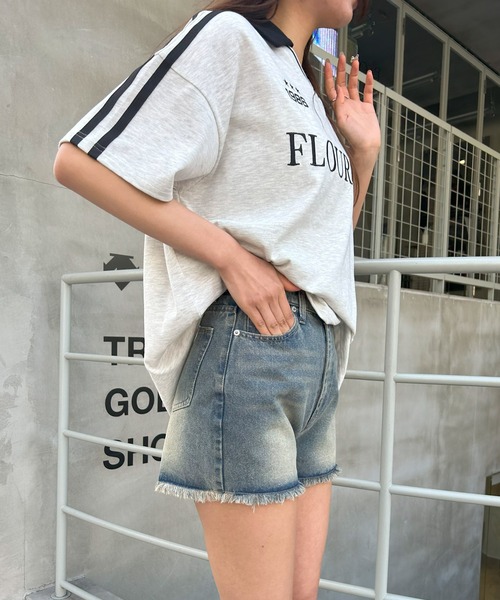 INGNI（イング）の「デニムショートパンツ（デニムパンツ・レディース・ブルー系その他/ライトグレー・FREE）」の11枚目の写真