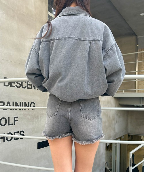 INGNI（イング）の「デニムショートパンツ（デニムパンツ・レディース・ブルー系その他/ライトグレー・FREE）」の7枚目の写真