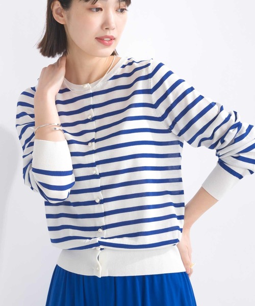 PICCIN（ピッチン）の「接触冷感パールボタンカーディガン（カーディガン/ボレロ・レディース・ブラック系その他/オフホワイト/ブラック/ホワイト系その他/ピンク/ライトグレー・M）」の2枚目の写真