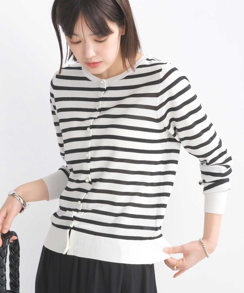 PICCIN（ピッチン）の「接触冷感パールボタンカーディガン（カーディガン/ボレロ・レディース・ブラック系その他/オフホワイト/ブラック/ホワイト系その他/ピンク/ライトグレー・M）」の13枚目の写真