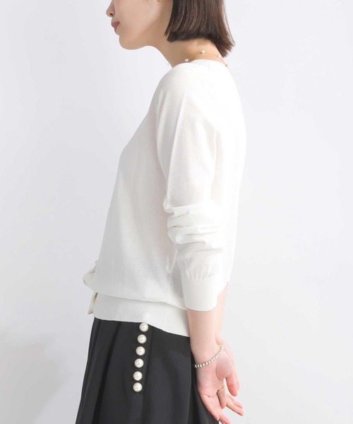 PICCIN（ピッチン）の「接触冷感パールボタンカーディガン（カーディガン/ボレロ・レディース・ブラック系その他/オフホワイト/ブラック/ホワイト系その他/ピンク/ライトグレー・M）」の20枚目の写真