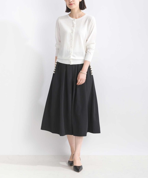 PICCIN（ピッチン）の「接触冷感パールボタンカーディガン（カーディガン/ボレロ・レディース・ブラック系その他/オフホワイト/ブラック/ホワイト系その他/ピンク/ライトグレー・M）」の22枚目の写真