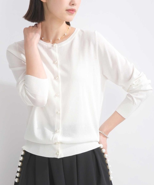 PICCIN（ピッチン）の「接触冷感パールボタンカーディガン（カーディガン/ボレロ・レディース・ブラック系その他/オフホワイト/ブラック/ホワイト系その他/ピンク/ライトグレー・M）」の19枚目の写真