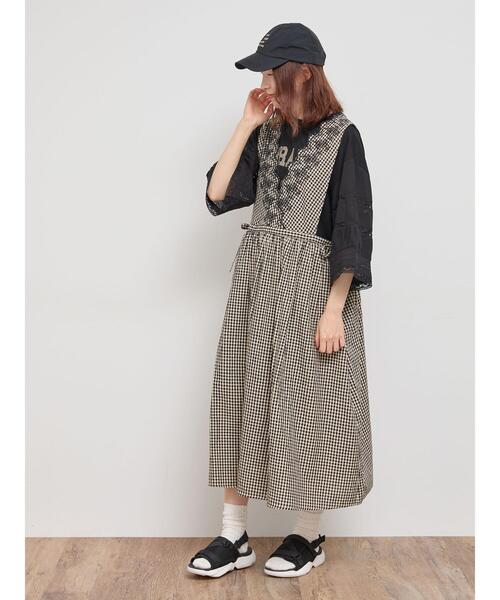 Samansa Mos2（サマンサ モスモス）の「袖レース切替プリントカットソー（Tシャツ/カットソー・レディース・ブラック/パープル/オフホワイト/カーキ・F）」の14枚目の写真