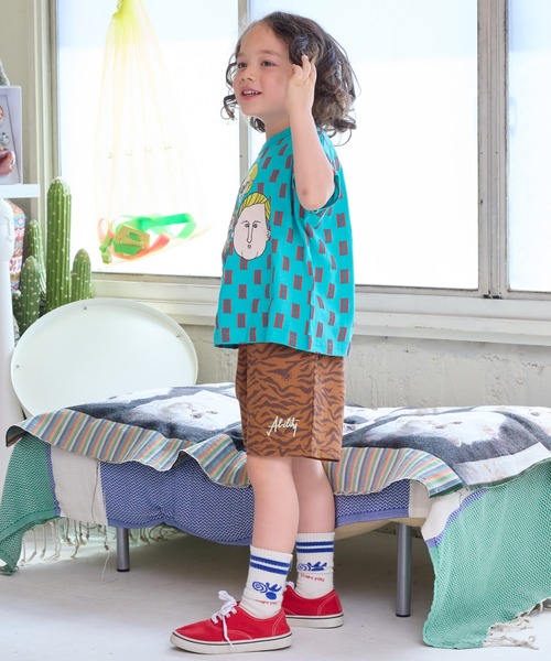 Life Support Products（ライフサポートプロダクツ）の「デイリーショートパンツ（80～150cm）（その他パンツ・キッズ・オレンジ/チャコール/ブラウン/マルチ/ブルー/ライトブルー/オフホワイト/グレー/レッド/ピンク/グリーン/ストライプ/グリーン系その他/チェック・95/150/100/90/80/120/110/140/130）」の22枚目の写真