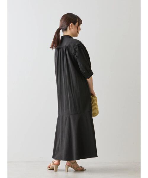 ワンピース AMERI bld051 セール】MEDI LEATHER LIKE VOLUME CAMI DRESS（ワンピース