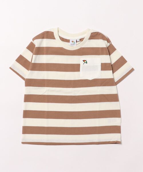 Arnold Palmer(アーノルドパーマー)の「ボーダー カットソー Tシャツ(Tシャツ/カットソー・キッズ・ブラック/ベージュ・145cm/135cm/125cm/115cm/105cm/95cm)」の1枚目の写真