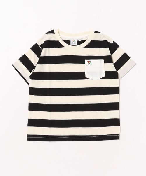 Arnold Palmer(アーノルドパーマー)の「ボーダー カットソー Tシャツ(Tシャツ/カットソー・キッズ・ブラック/ベージュ・145cm/135cm/125cm/115cm/105cm/95cm)」の2枚目の写真