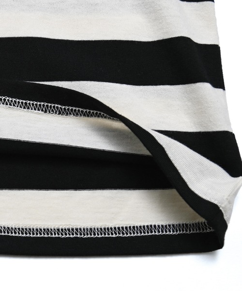 Arnold Palmer(アーノルドパーマー)の「ボーダー カットソー Tシャツ(Tシャツ/カットソー・キッズ・ブラック/ベージュ・145cm/135cm/125cm/115cm/105cm/95cm)」の4枚目の写真