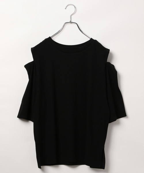 BAYFLOW（ベイフロー）の「カットアウト半袖Tシャツ（Tシャツ/カットソー・レディース・ブラック/ラベンダー/オフホワイト・FREE）」の20枚目の写真