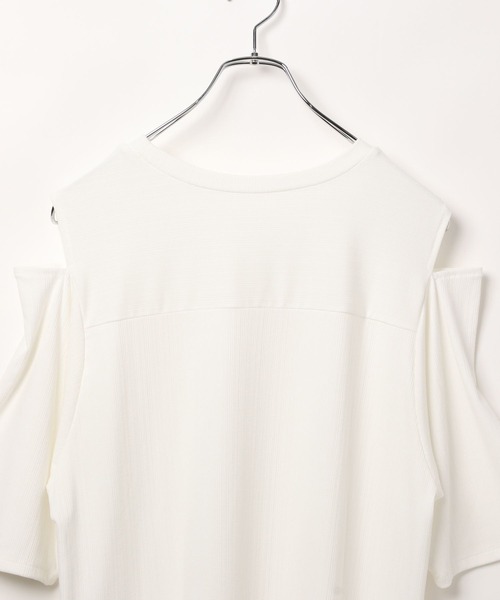BAYFLOW（ベイフロー）の「カットアウト半袖Tシャツ（Tシャツ/カットソー・レディース・ブラック/ラベンダー/オフホワイト・FREE）」の17枚目の写真