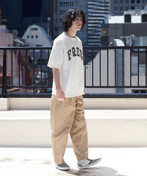 coen（コーエン）の「FreeSpeech（フリースピーチ）別注チノワイドパンツ（チノパンツ・メンズ・ベージュ/ネイビー・M/L）」の12枚目の写真