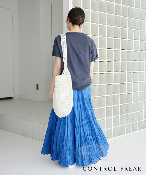 SLOBE IENA(スローブイエナ)の「CONTROL FREAK ホソペーパークロッシェショルダー 234-121507(かごバッグ・レディース・ホワイト/ブラック/アイボリー・FREE)」の14枚目の写真