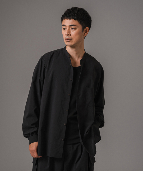 EDIFICE（エディフィス）の「T/E(ティー/イー) フレンチワーク グランパシャツ（シャツ/ブラウス・メンズ・ブラック/ネイビー・MEDIUM/LARGE）」の12枚目の写真