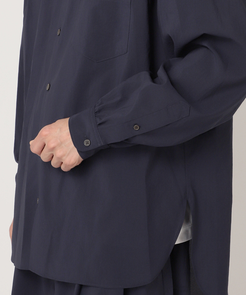 EDIFICE（エディフィス）の「T/E(ティー/イー) フレンチワーク グランパシャツ（シャツ/ブラウス・メンズ・ブラック/ネイビー・MEDIUM/LARGE）」の16枚目の写真