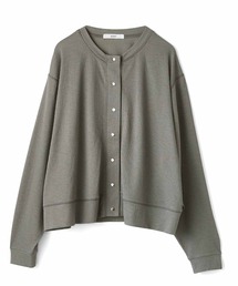 IEDIT | ＩＥＤＩＴ　ひんやりした接触冷感が気持ちいい　ふくれジャカードカットソーのスナップボタンカーディガン(カーディガン/ボレロ)