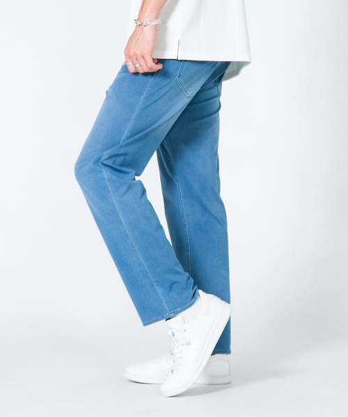 【BLUE STANDARD/ブルースタンダード】接触冷感 COOL 2WAYストレッチ ニットデニムパンツ（デニムパンツ）｜Blue Standard （ブルースタンダード）