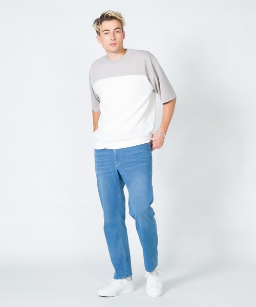 【BLUE STANDARD/ブルースタンダード】接触冷感 COOL 2WAYストレッチ ニットデニムパンツ（デニムパンツ）｜Blue Standard （ブルースタンダード）