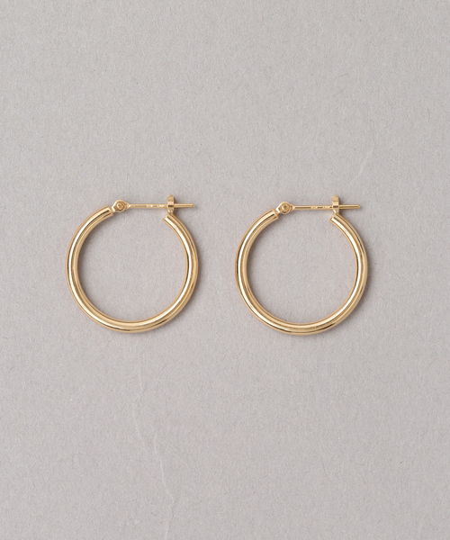 20mmフープパイプピアス K18（両耳）（ピアス（両耳用））｜Lilas（リラ）