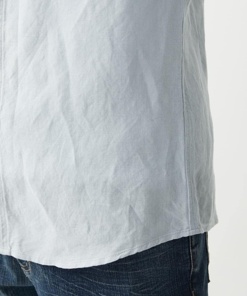 MK MICHEL KLEIN HOMME (エムケーミッシェルクランオム)の「【ラスト1/在庫限り】七分袖シャツ/リネンレーヨン(シャツ/ブラウス・メンズ・ホワイト/グレー・46/48/51)」の20枚目の写真