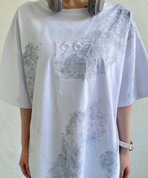 lilful(リルフル)の「オーバーサイズ 刺繍 Tシャツ(Tシャツ/カットソー・メンズ・ホワイト/ブラウン/グレー・M/L)」の20枚目の写真