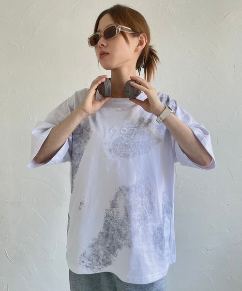 lilful(リルフル)の「オーバーサイズ 刺繍 Tシャツ(Tシャツ/カットソー・メンズ・ホワイト/ブラウン/グレー・M/L)」の22枚目の写真