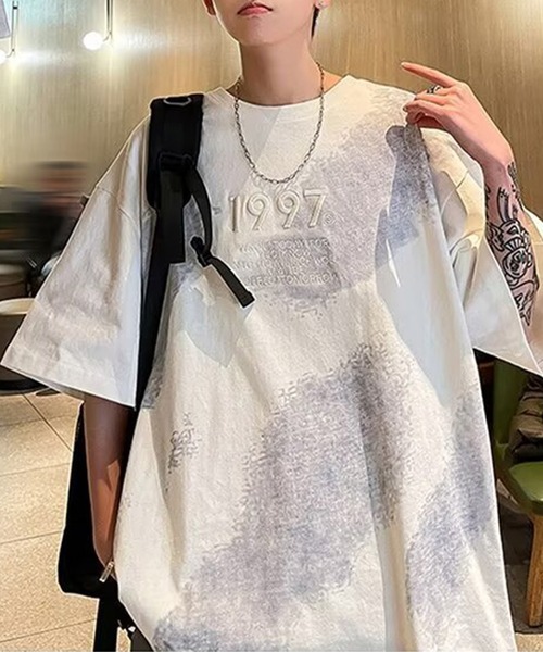 lilful(リルフル)の「オーバーサイズ 刺繍 Tシャツ(Tシャツ/カットソー・メンズ・ホワイト/ブラウン/グレー・M/L)」の15枚目の写真
