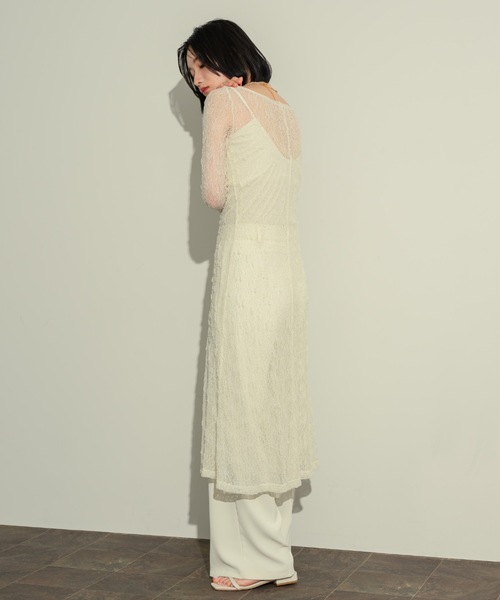 NEUNA（ヌナ）の「フラワーメッシュOP（ワンピース・レディース・ホワイト/ブラック・FREE）」の17枚目の写真