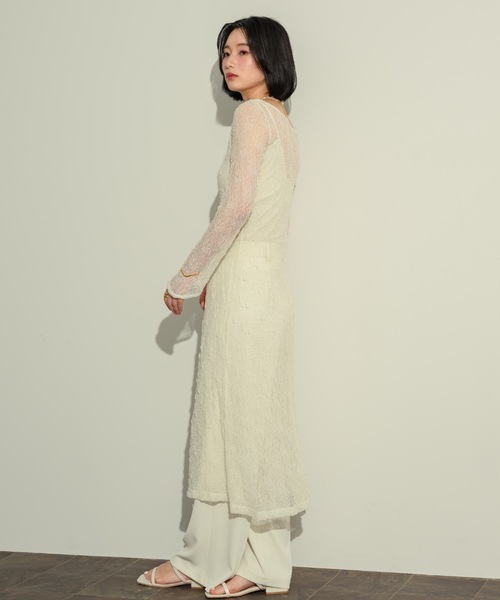 NEUNA（ヌナ）の「フラワーメッシュOP（ワンピース・レディース・ホワイト/ブラック・FREE）」の16枚目の写真