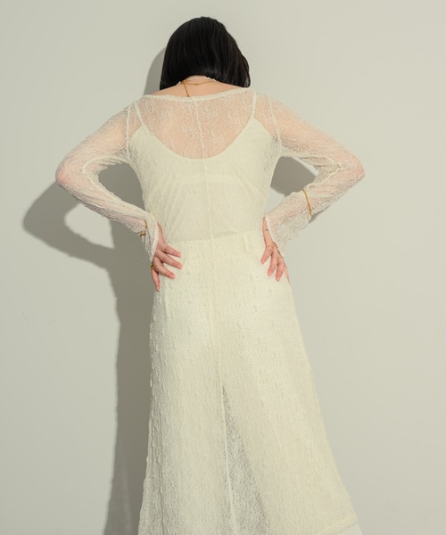 NEUNA（ヌナ）の「フラワーメッシュOP（ワンピース・レディース・ホワイト/ブラック・FREE）」の12枚目の写真