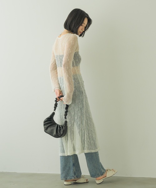 NEUNA（ヌナ）の「フラワーメッシュOP（ワンピース・レディース・ホワイト/ブラック・FREE）」の3枚目の写真