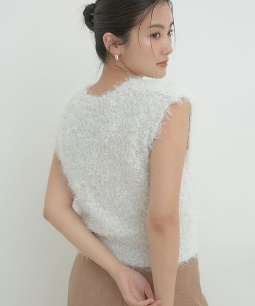 VIS（ビス）の「リボンヤーンニットベスト（ベスト）」 - WEAR