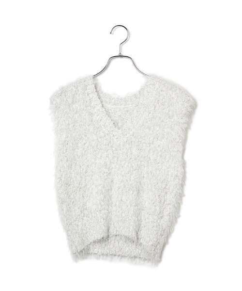 VIS（ビス）の「リボンヤーンニットベスト（ベスト）」 - WEAR