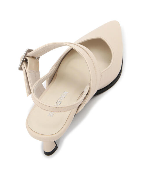 NATURAL BEAUTY BASIC(ナチュラルビューティーベーシック)の「◇Wベルトバックバンドパンプス(パンプス・レディース・オフホワイト/ブラック・SMALL/MEDIUM/LARGE)」の7枚目の写真