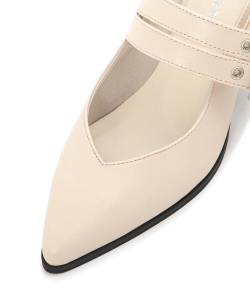 NATURAL BEAUTY BASIC(ナチュラルビューティーベーシック)の「◇Wベルトバックバンドパンプス(パンプス・レディース・オフホワイト/ブラック・SMALL/MEDIUM/LARGE)」の8枚目の写真