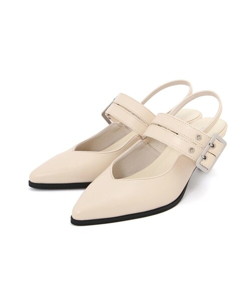 NATURAL BEAUTY BASIC(ナチュラルビューティーベーシック)の「◇Wベルトバックバンドパンプス(パンプス・レディース・オフホワイト/ブラック・SMALL/MEDIUM/LARGE)」の12枚目の写真