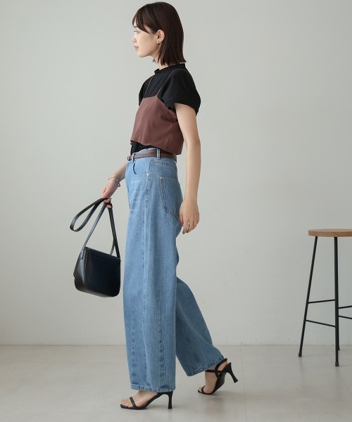 Bou Jeloud(ブージュルード)の「ニットTシャツ&キャミセット(Tシャツ/カットソー・レディース・オレンジ/ベージュ/ブラウン/グリーン・38)」の14枚目の写真