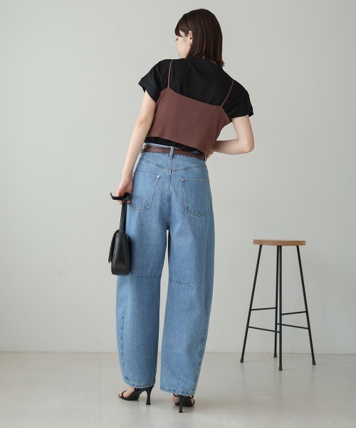 Bou Jeloud(ブージュルード)の「ニットTシャツ&キャミセット(Tシャツ/カットソー・レディース・オレンジ/ベージュ/ブラウン/グリーン・38)」の17枚目の写真