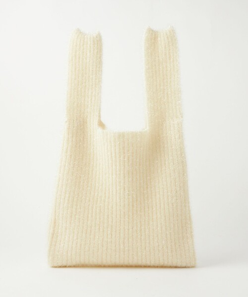 green label relaxing（グリーンレーベルリラクシング）の「シャイニー ニット マーケット バッグ（トートバッグ・レディース・ブラック/オフホワイト/シルバー/ゴールド/コバルトブルー・FREE）」の2枚目の写真